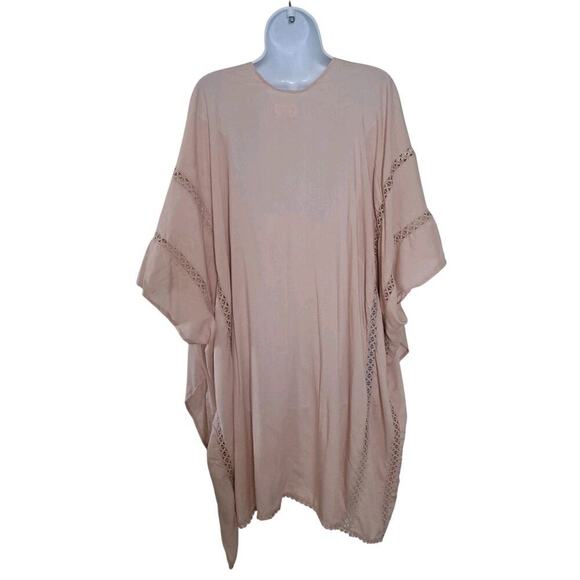 Melrose And Market Womens Cover-up/Kimono/Duster One Size Pink Lace Detail - Picture 4 of 7
